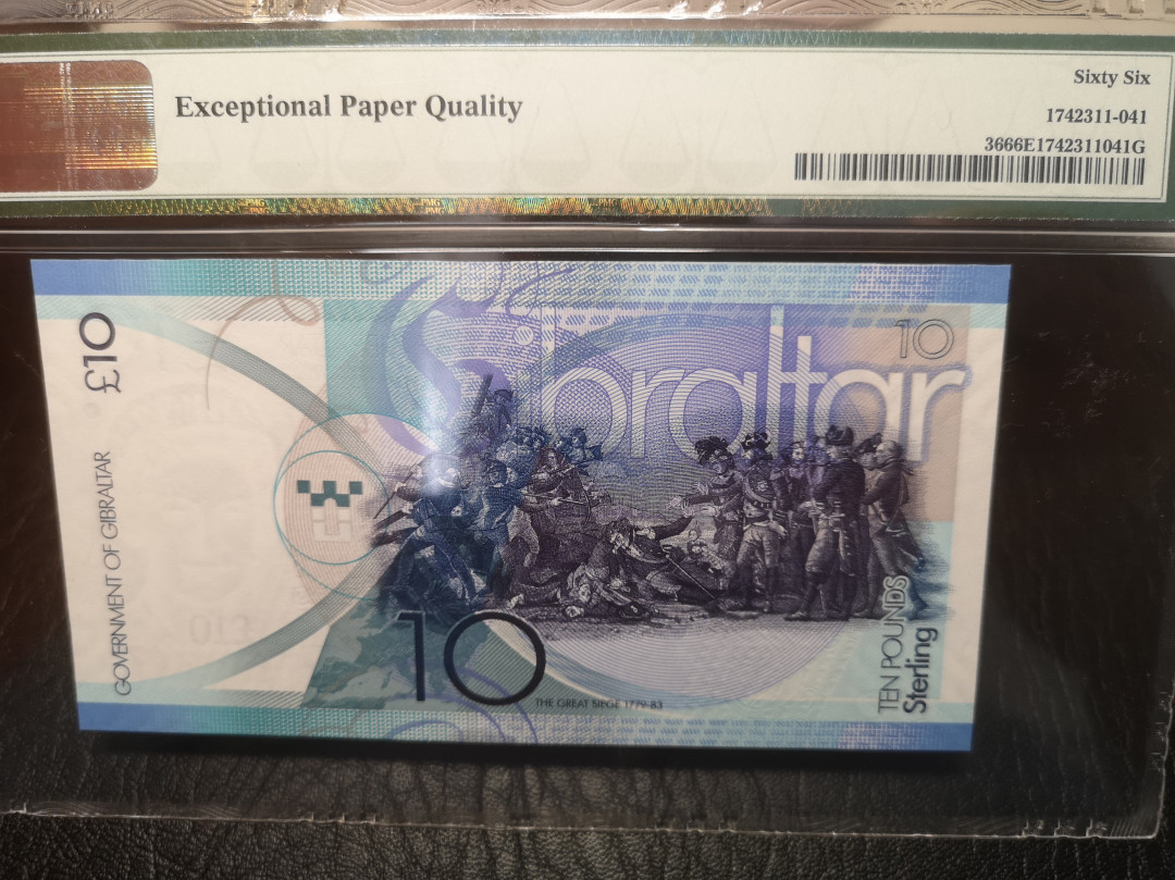 《外钞收藏家》第七十二期拍卖 2010年直布罗陀10镑 pmg66
