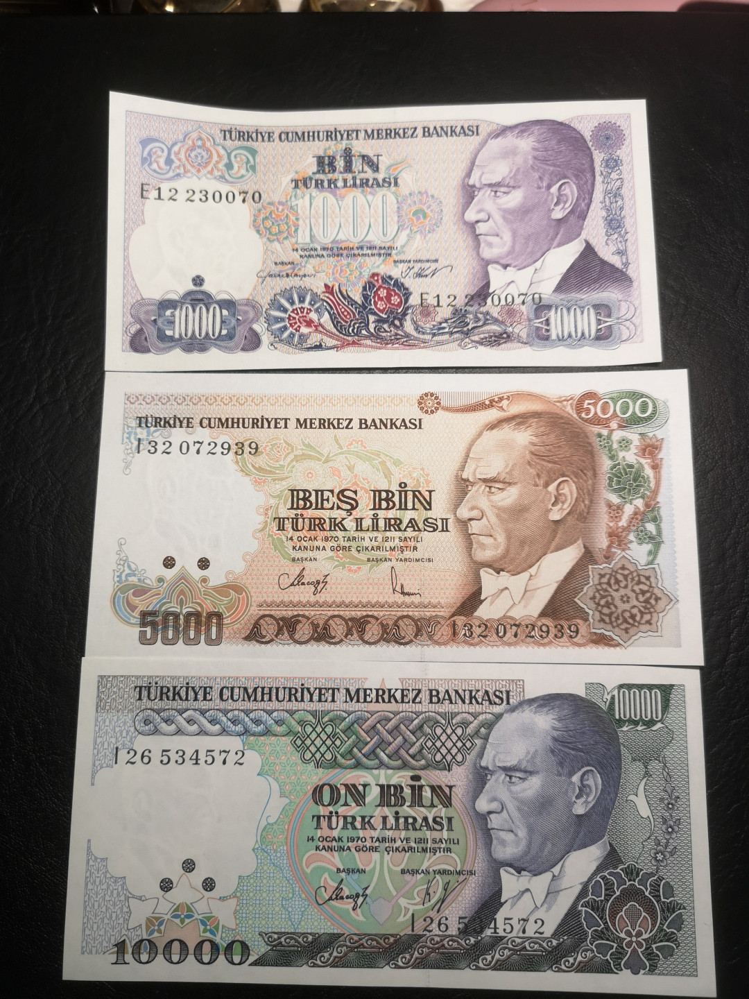 《外钞收藏家》第七十二期拍卖 土耳其全套 11张  全新unc