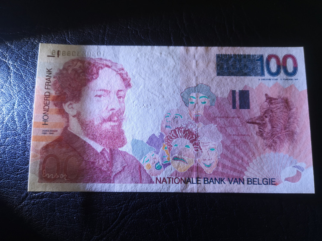《外钞收藏家》第七十二期拍卖 比利时末版100法郎 全新unc