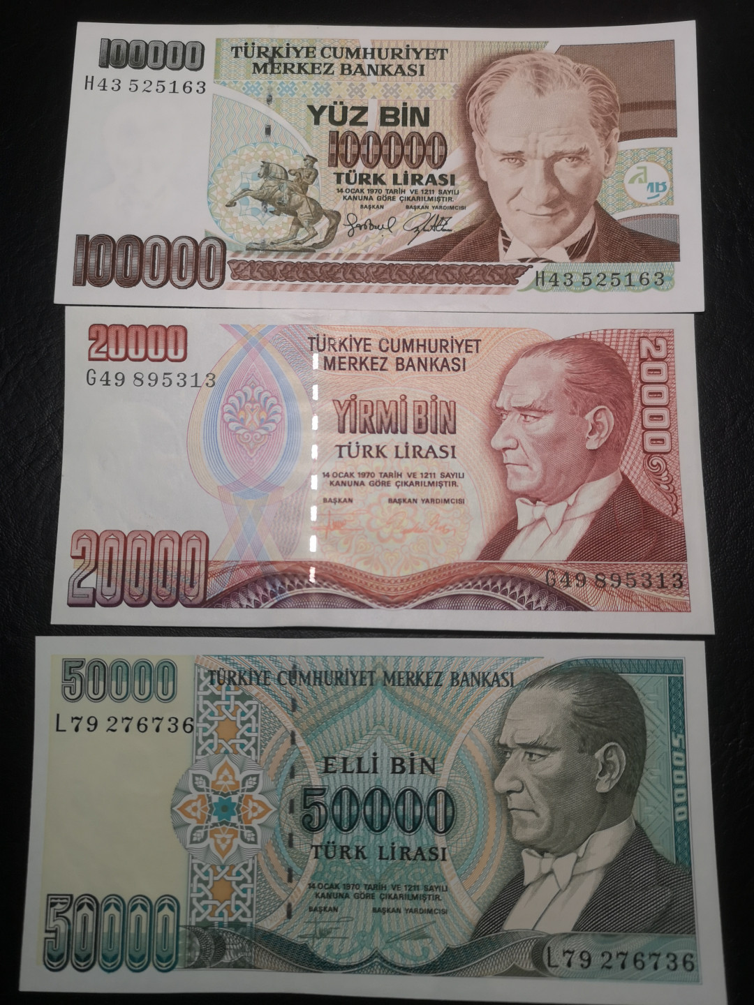 《外钞收藏家》第七十二期拍卖 土耳其全套 11张  全新unc