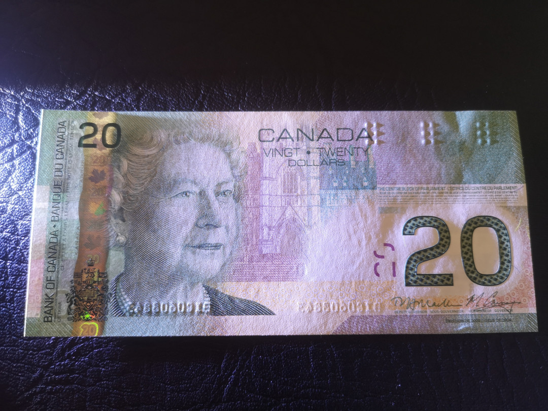 《外钞收藏家》第七十二期拍卖 加拿大2004年旅版20加元 全新unc
