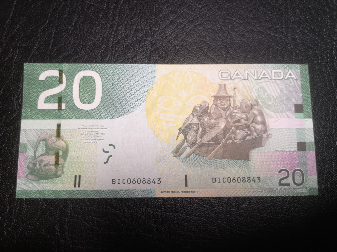 《外钞收藏家》第七十二期拍卖 加拿大2004年旅版20加元 全新unc