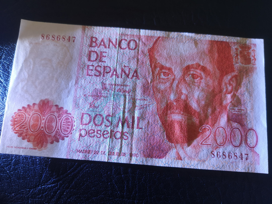 《外钞收藏家》第七十二期拍卖 西班牙1000比塞塔 au品相