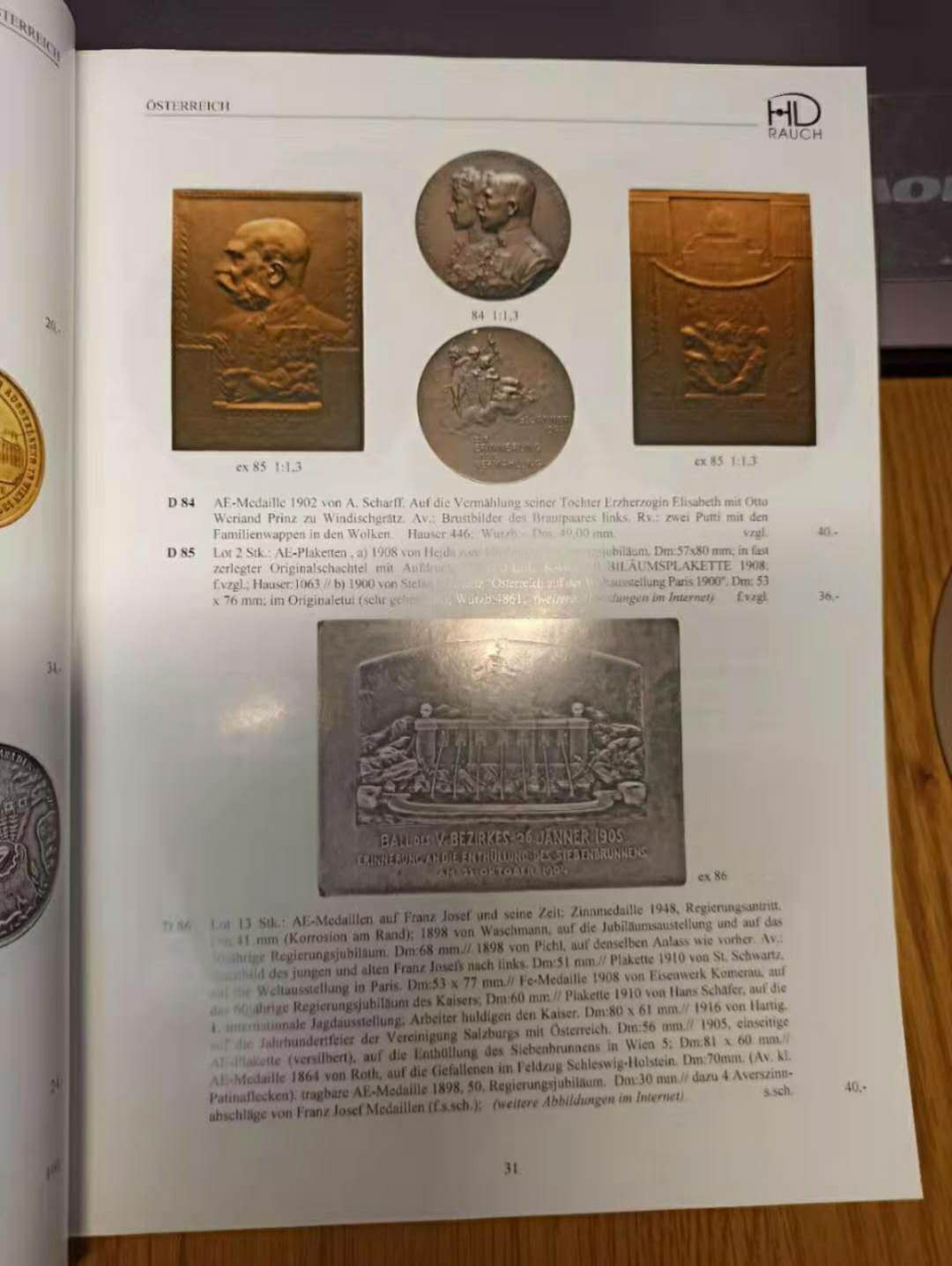 【德藏】世界币章目录书籍专场拍卖 HD Rauch往期拍卖图录一本