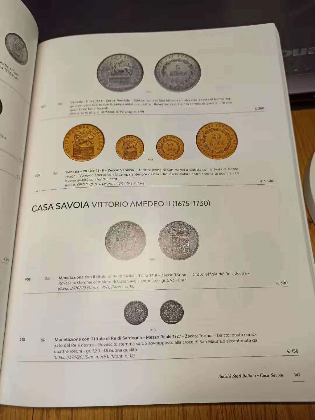【德藏】世界币章目录书籍专场拍卖 意大利拍卖往期图录一本