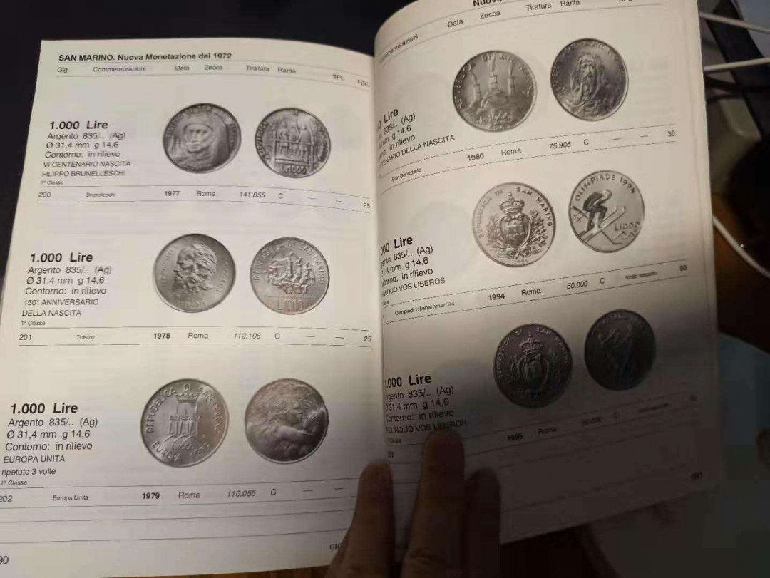 【德藏】世界币章目录书籍专场拍卖 意大利1999年钱币目录