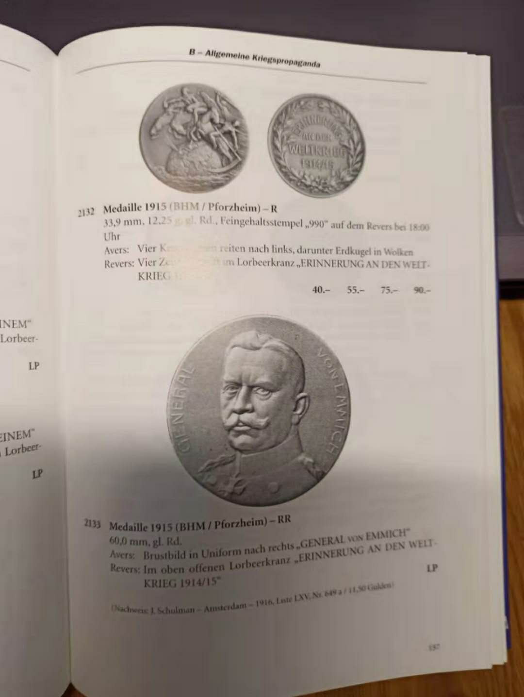【德藏】世界币章目录书籍专场拍卖 德国一战1914-1919银章目录