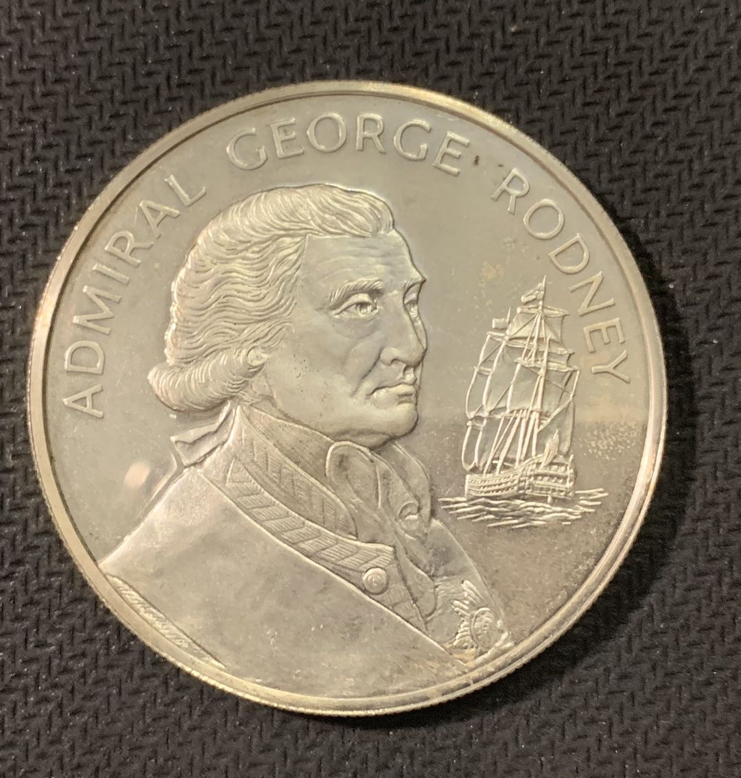 紫瑗钱币—微拍第二期 CICE特别场 外国现代银币 牙买加 1977年  海军元帅 10元 42.6克 0.925银