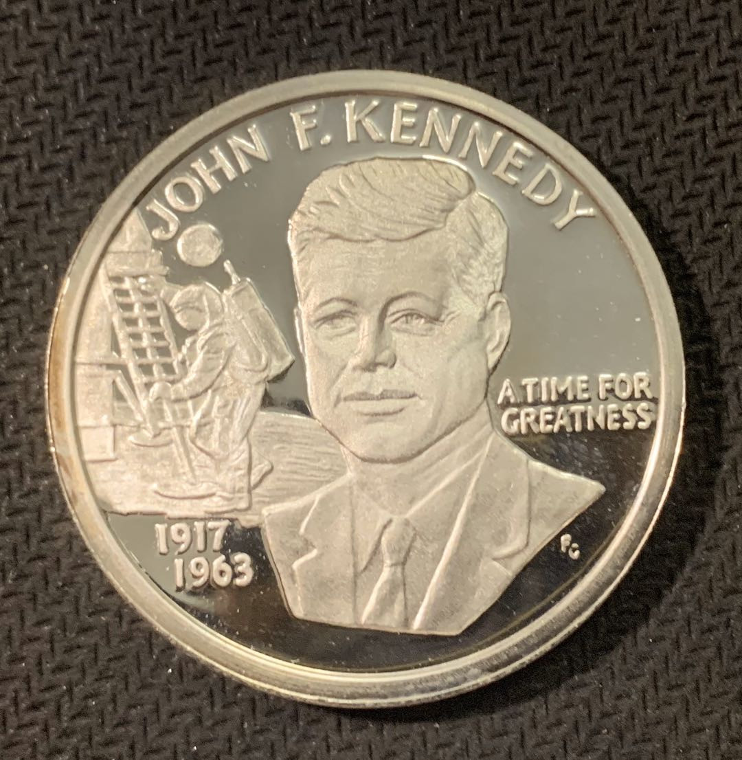 紫瑗钱币—微拍第二期 CICE特别场 外国现代银币 美国 1986年 约翰 肯尼迪 银章 28.35克 0.925银