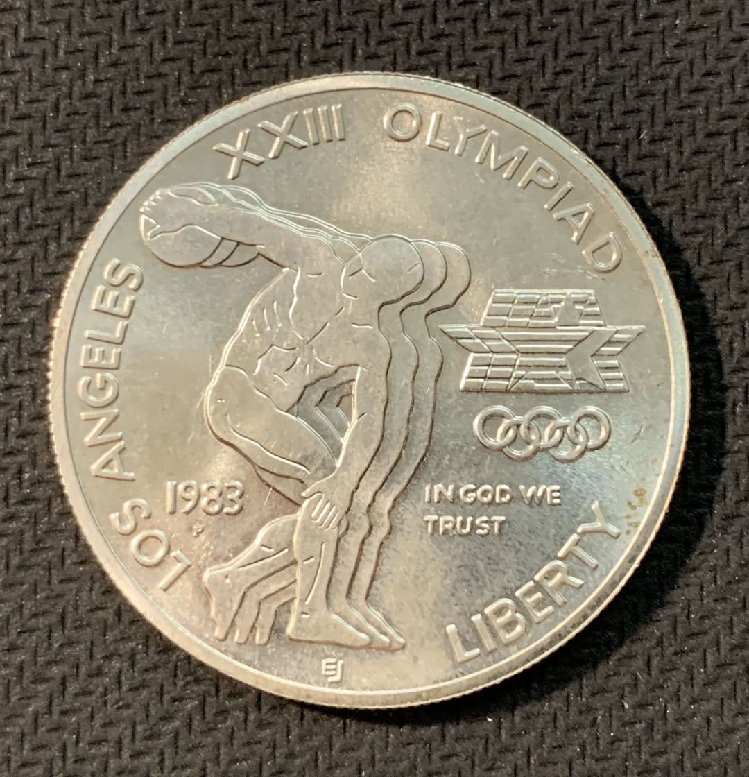 紫瑗钱币—微拍第三期  美国 1983年  洛杉矶奥运会 1元 银币 26.73克 0.9银