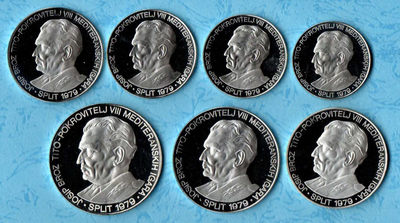 【鲸贝乐淘】千字文·第“乃服衣裳”号拍卖 - 【南斯拉夫】1978年地中海运动会纪念币银币，原厂原盒带证书，成色好。起拍价1700元，市场价（裸币）1900元、带盒不带证书2000元。