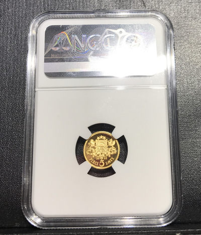 【随心&Getcoins】现代金银币拍卖四十一期 2002年拉脱维亚1/25盎司纯金币NGC70