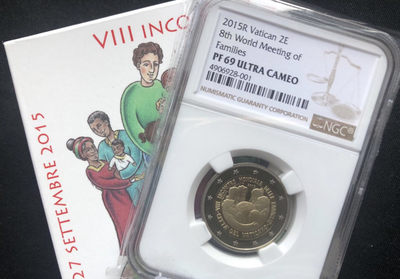 【随心&Getcoins】现代金银币拍卖四十一期 第二个是梵蒂冈的费城第八届世界家庭会议【ngc69】
