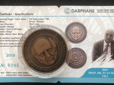 【随心&Getcoins】现代金银币拍卖四十一期 土耳其2019年富亚特·塞兹金教授仿古铜币