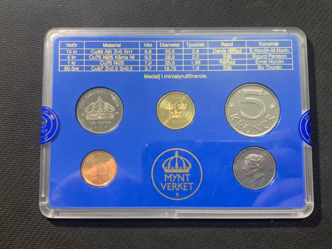 紫瑗钱币—微拍第五期  瑞典 2008年 50欧尔—10克朗 4枚套 原厂盒