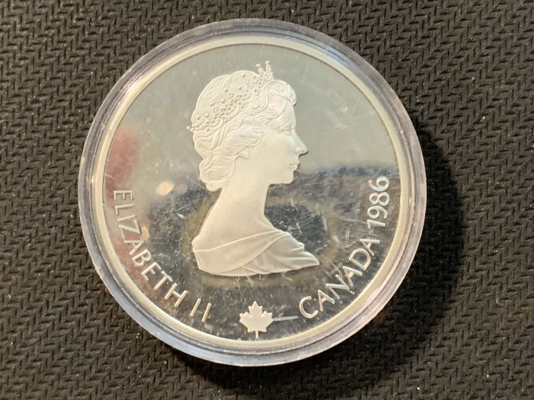 紫瑗钱币—微拍第五期  加拿大 1986年 卡尔加里冬奥会 20元 精制 银币