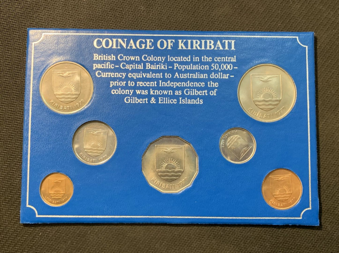 紫瑗钱币—微拍第五期  基里巴斯 1979年 1分—1元 7枚套 
