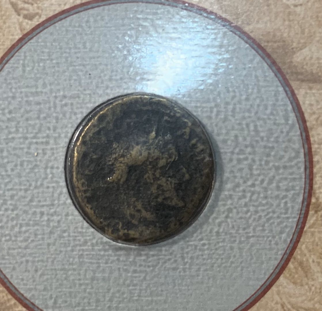 紫瑗钱币—微拍第五期  古希腊 多神教 铜币 一枚 带册