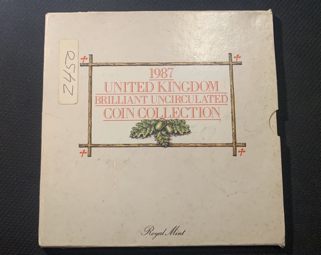 紫瑗钱币—微拍第五期  英国 1987年 1便士—1磅 7枚套 原厂卡装