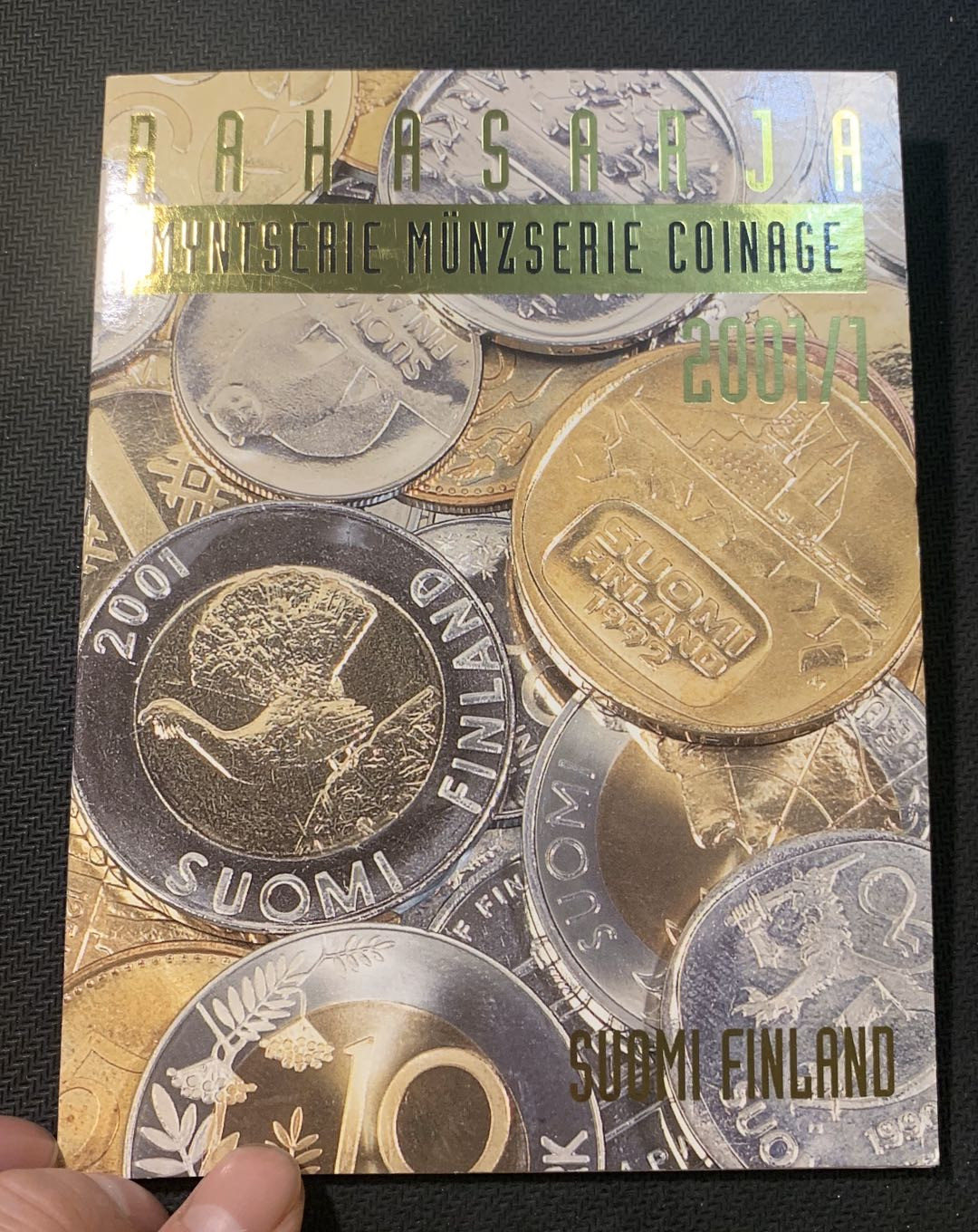 紫瑗钱币—微拍第五期  芬兰 2001年 第一种 流通币 5枚套 原厂卡装