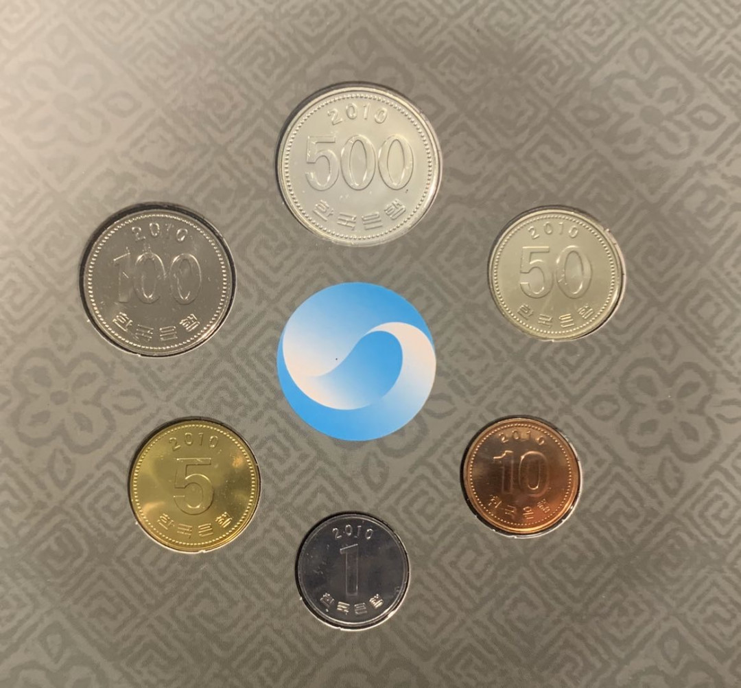 紫瑗钱币—微拍第五期  韩国 2010年 虎年 1—500韩元 6枚套 原厂卡装