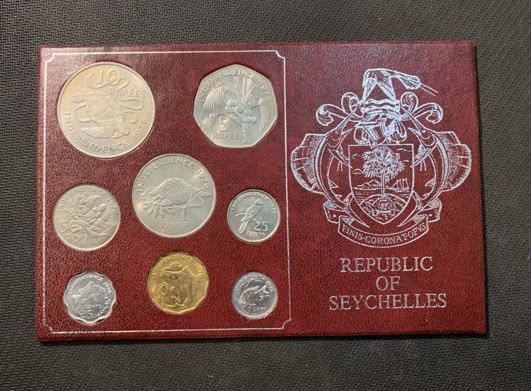 紫瑗钱币—微拍第五期  塞舌尔 1976年 1分—10卢比 8枚套 