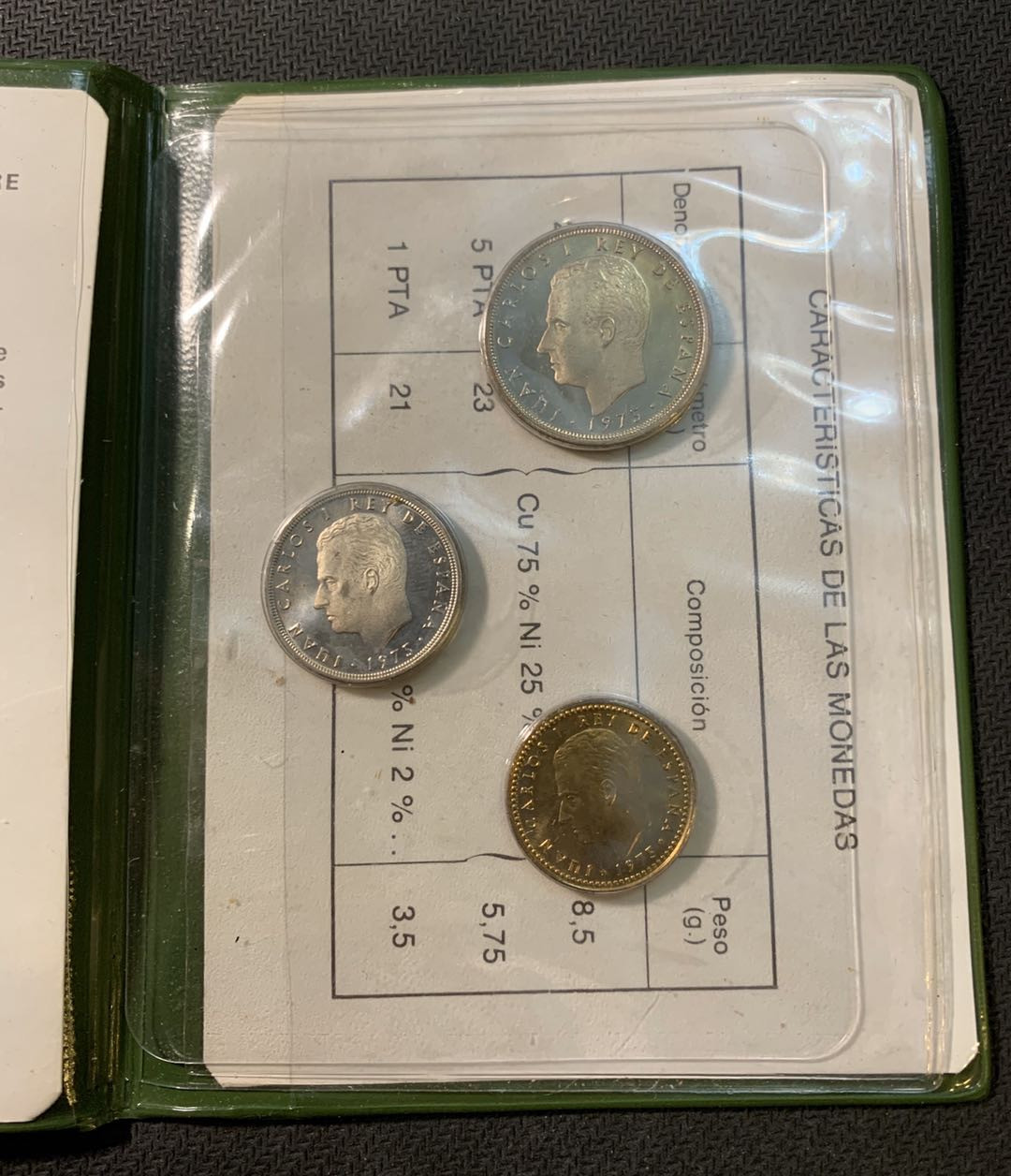 紫瑗钱币—微拍第五期  西班牙 1977年 1 5 25 比塞塔 原厂卡