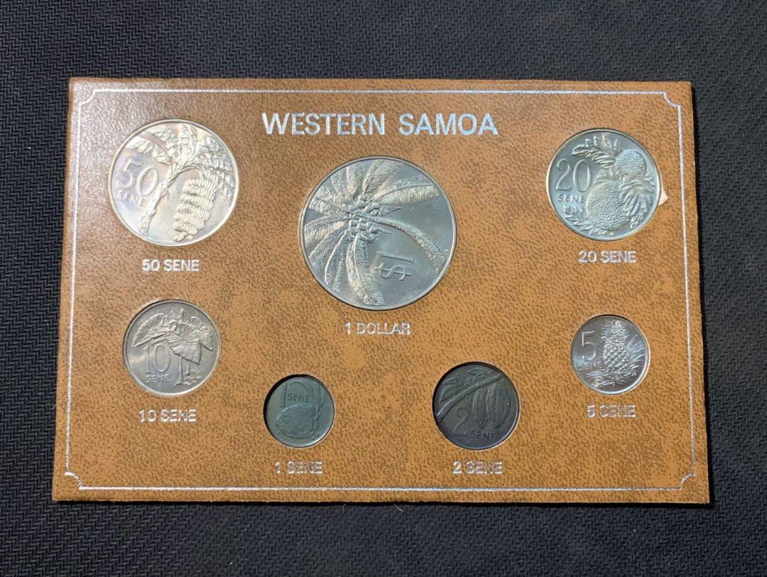 紫瑗钱币—微拍第五期  西萨摩亚 1974年 1分—1元 流通币 7枚套 