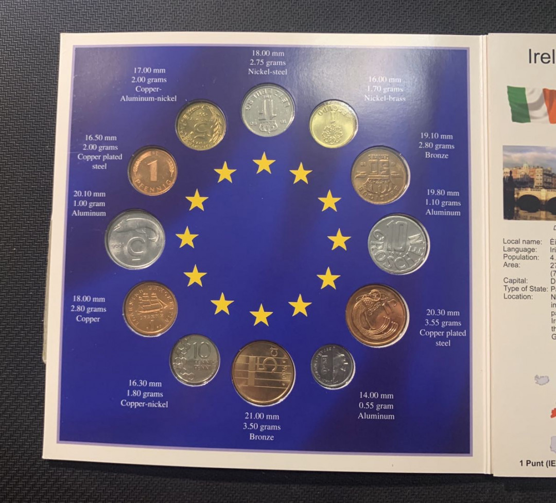 紫瑗钱币—微拍第五期  欧盟 12国 欧元前最后的货币 卡装