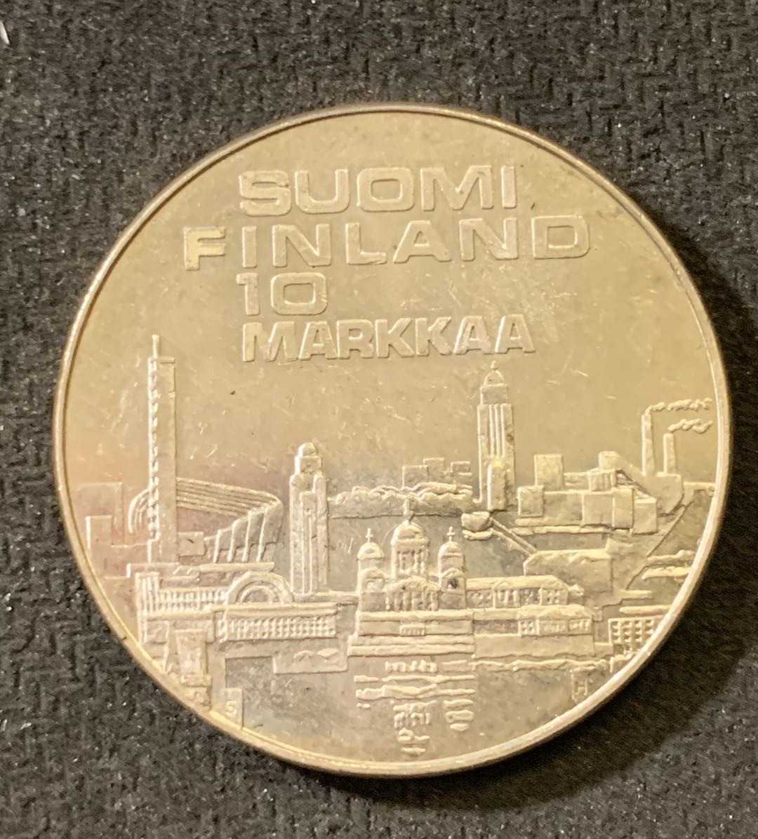 紫瑗钱币—微拍第六期  外国现代银币场 芬兰 1971年 欧洲田径赛 10马克 24.2克 0.5银