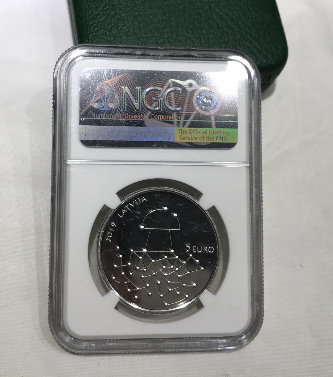 【随心拍&Getcoins】现代金银币拍卖第四十二期 拉脱维亚2019年森林的礼物5欧精制纪念银币NGC69首期蓝标