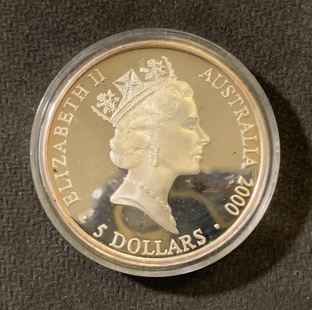 紫瑗钱币—微拍第六期  外国现代银币场 澳大利亚 2000年 悉尼奥运会 5元 31.1克 0.999银