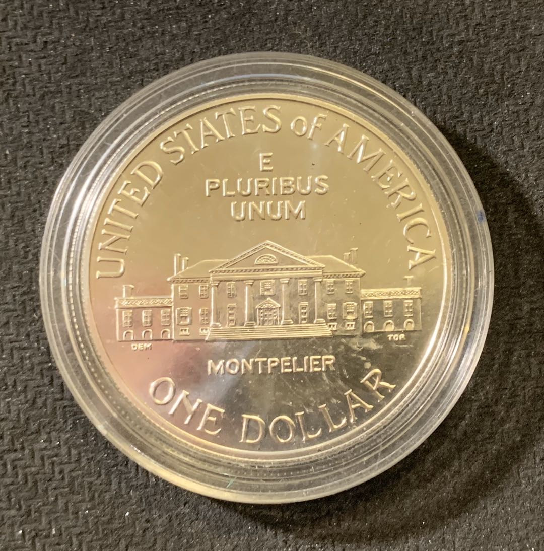 紫瑗钱币—微拍第六期  外国现代银币场 美国 1993年 人权法案  1元  26.73克 0.9银