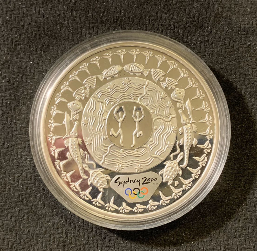 紫瑗钱币—微拍第六期  外国现代银币场 澳大利亚 2000年 悉尼奥运会 5元 31.1克 0.999银