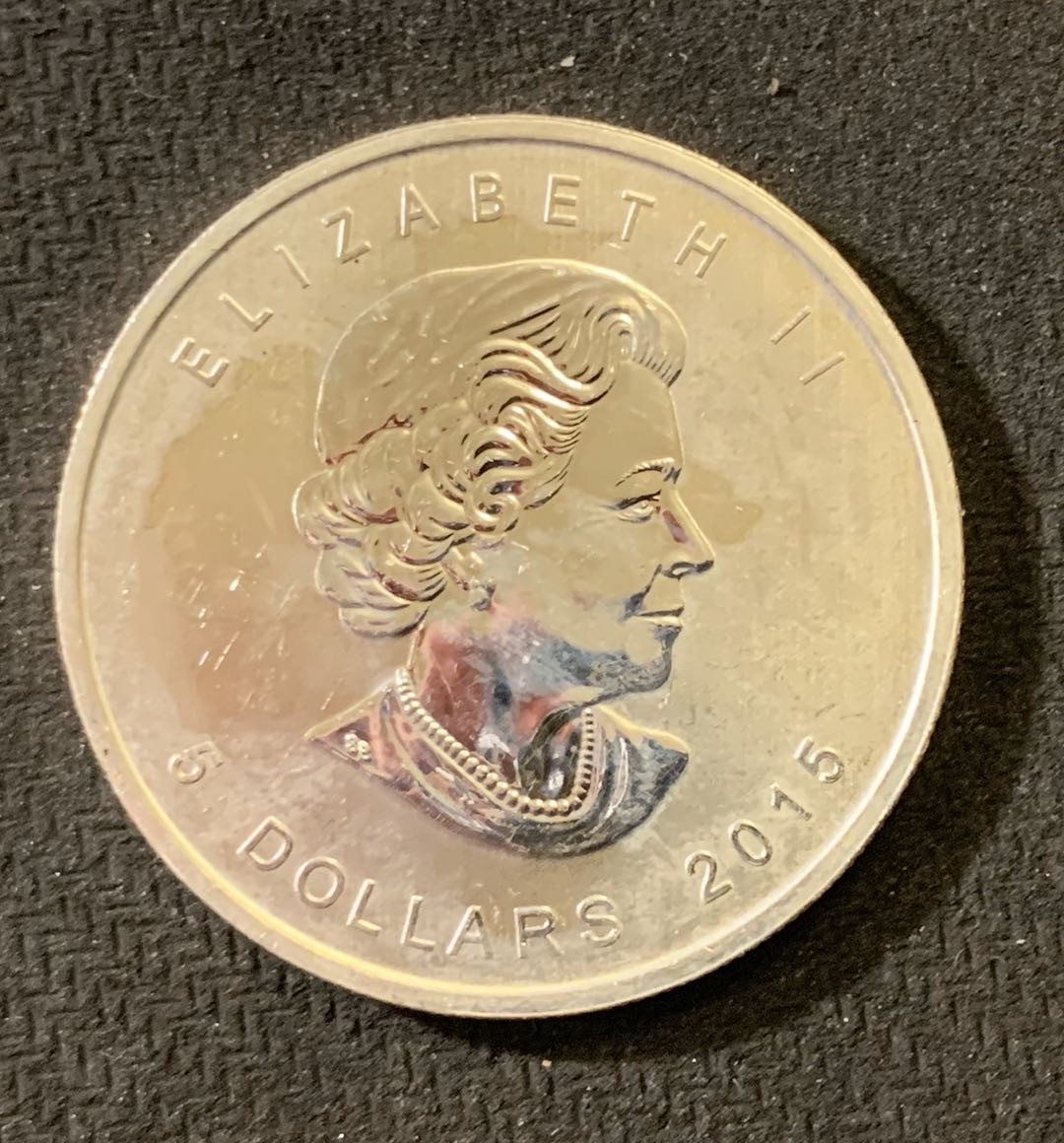 紫瑗钱币—微拍第六期  外国现代银币场 加拿大 2015年 猎隼 5元 31.1克 0.9999银