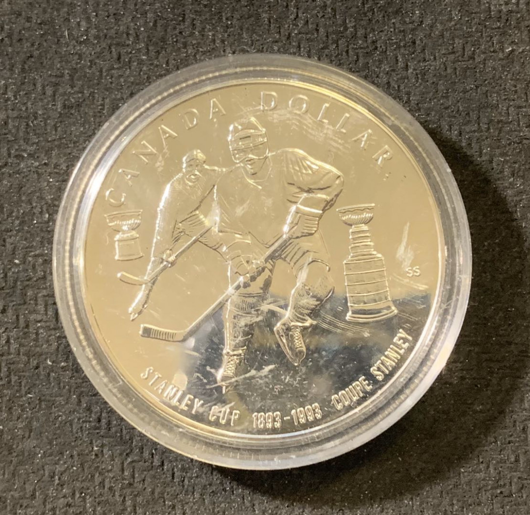 紫瑗钱币—微拍第六期  外国现代银币场 加拿大 1993年 斯坦李杯 1元 25.2克 0.925银