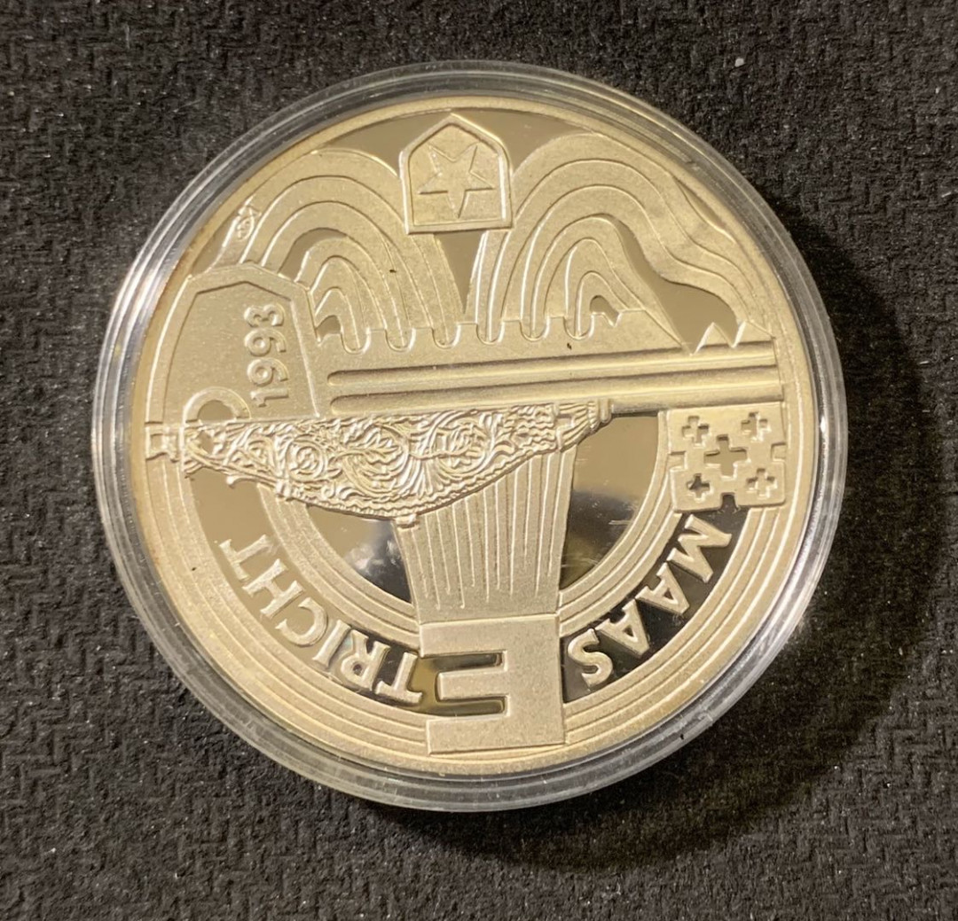 紫瑗钱币—微拍第六期  外国现代银币场 荷兰 1993年 马斯特里赫特条约 25埃局 25克 0925银 精制