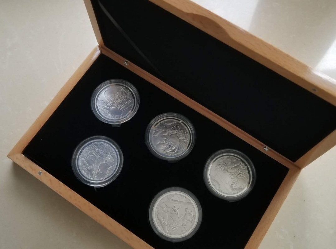 【随心拍&Getcoins】现代金银币拍卖第四十二期 新西兰2003年《指环王》纪念银币一组5枚