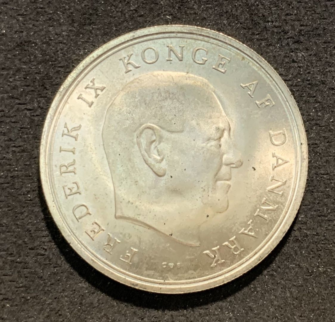 紫瑗钱币—微拍第七期   丹麦 1967年 玛格丽特大婚 10克朗 20.4克 0.8银