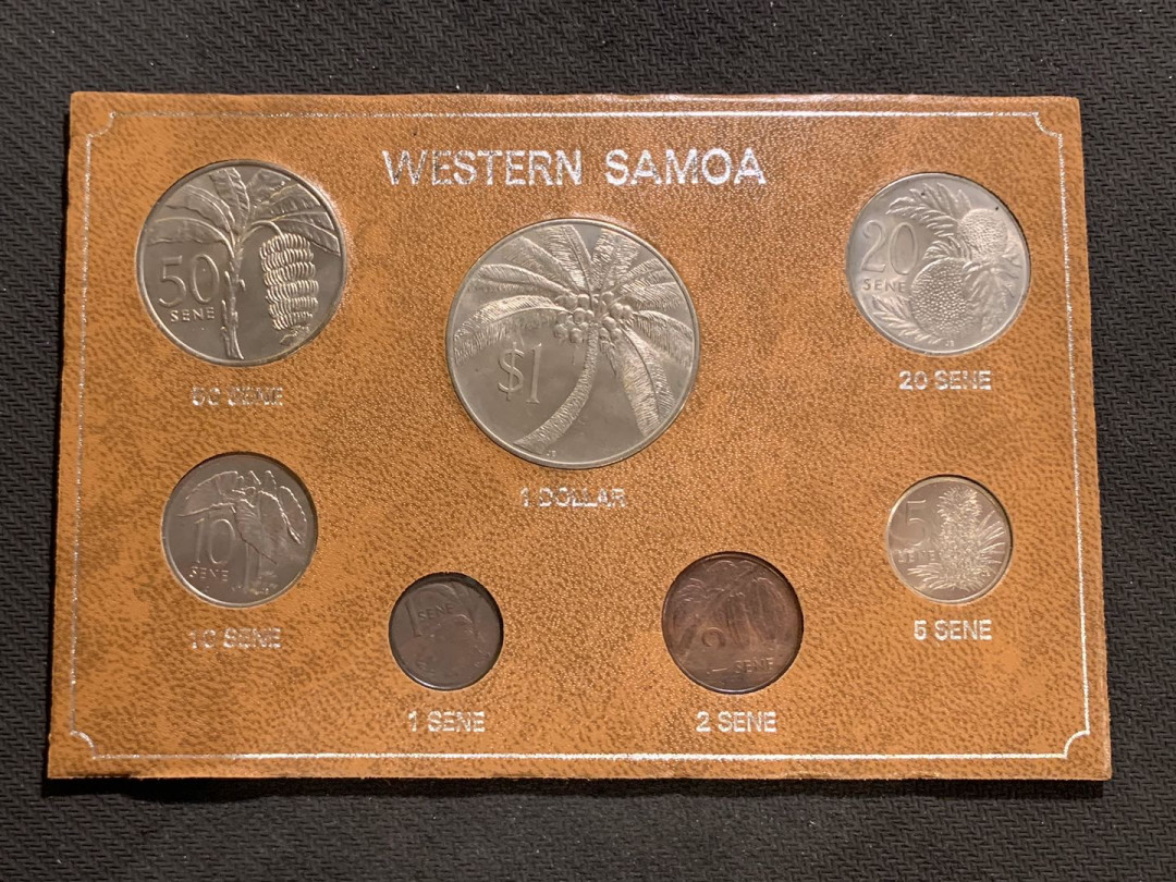 紫瑗钱币—微拍第七期   西萨摩亚 1974年 1分—1元 流通币 7枚套 