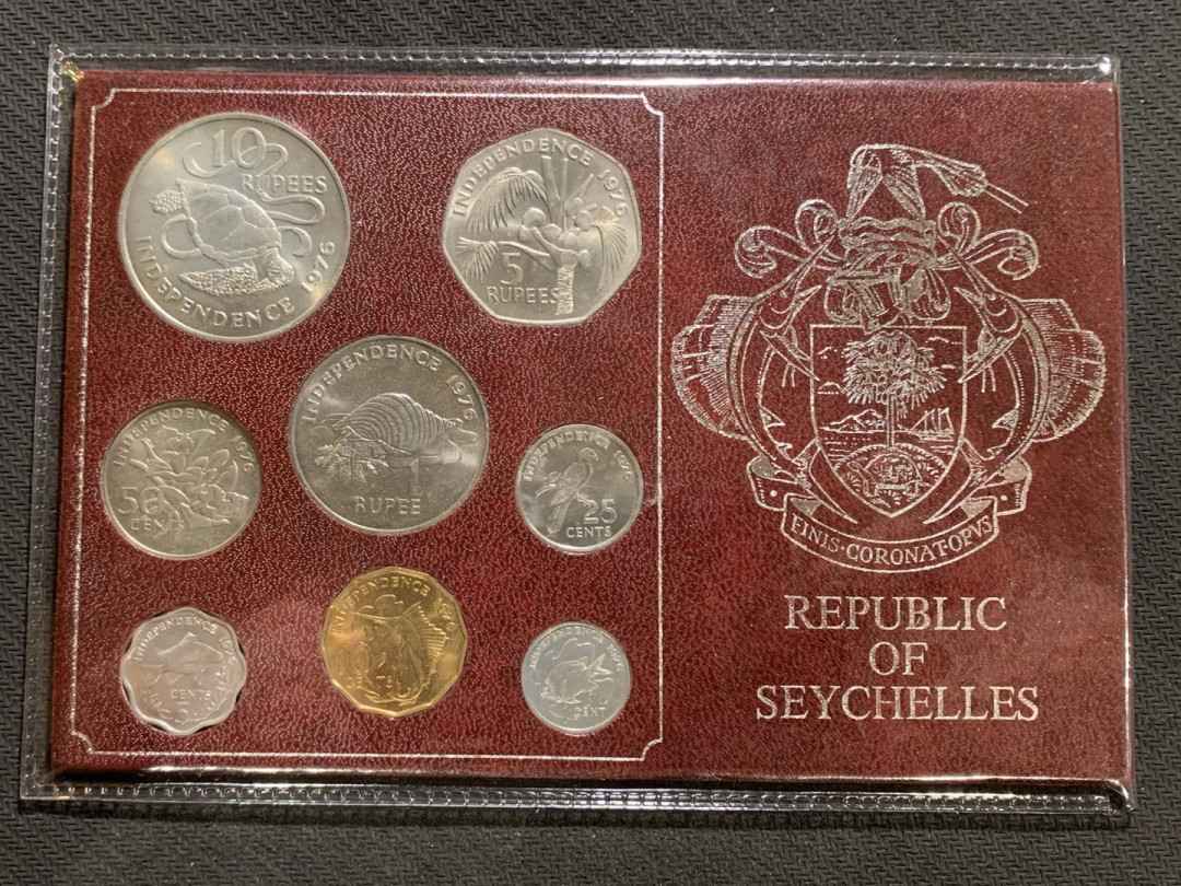 紫瑗钱币—微拍第七期   塞舌尔 1976年 1分—10卢比 8枚套 