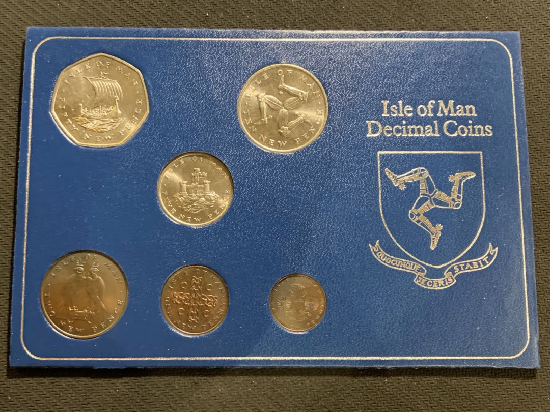 紫瑗钱币—微拍第七期   马恩岛 1975年 1/2—20 便士 6枚套