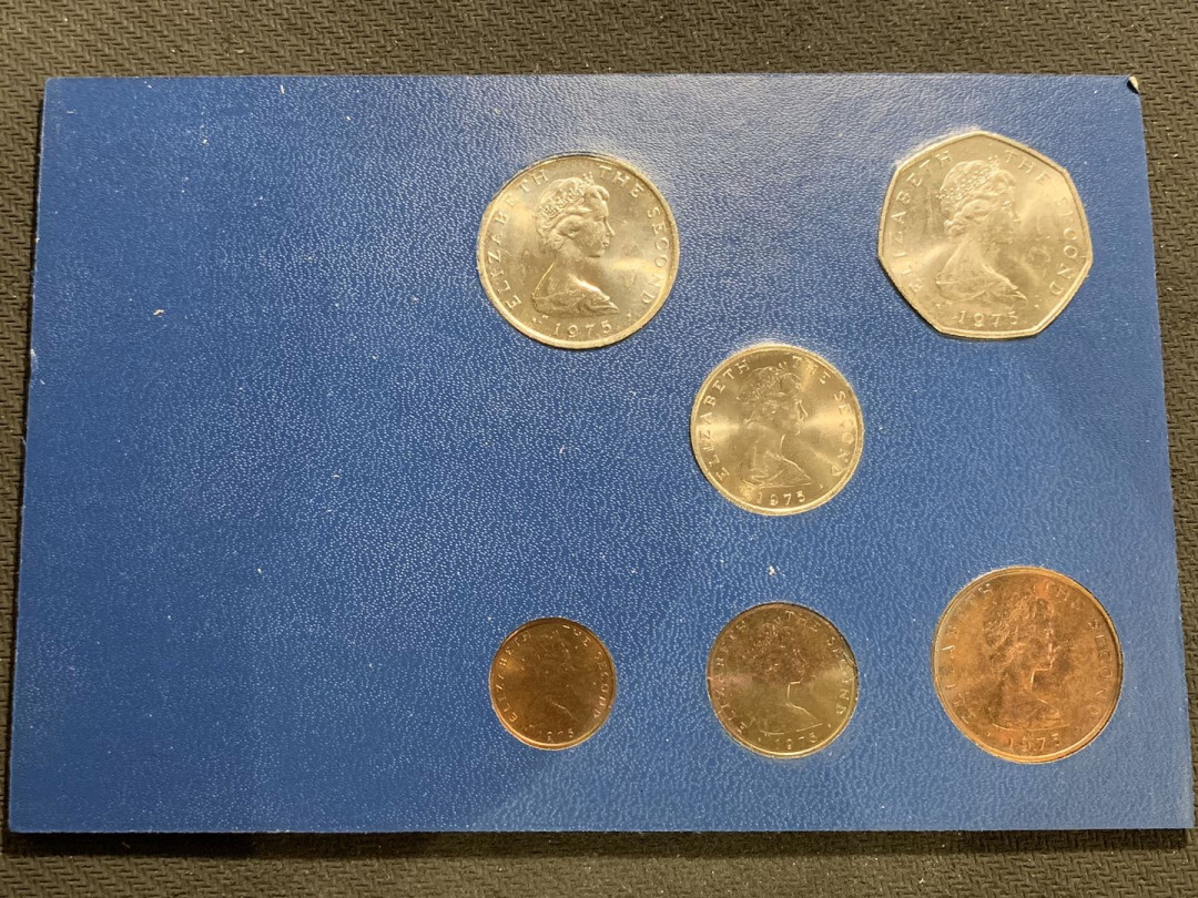 紫瑗钱币—微拍第七期   马恩岛 1975年 1/2—20 便士 6枚套