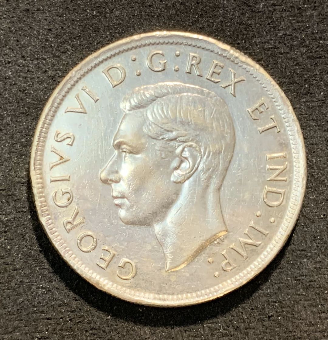 紫瑗钱币—微拍第七期   加拿大 1939年  乔治六世 议会百年 1元 23.5克 0.8银