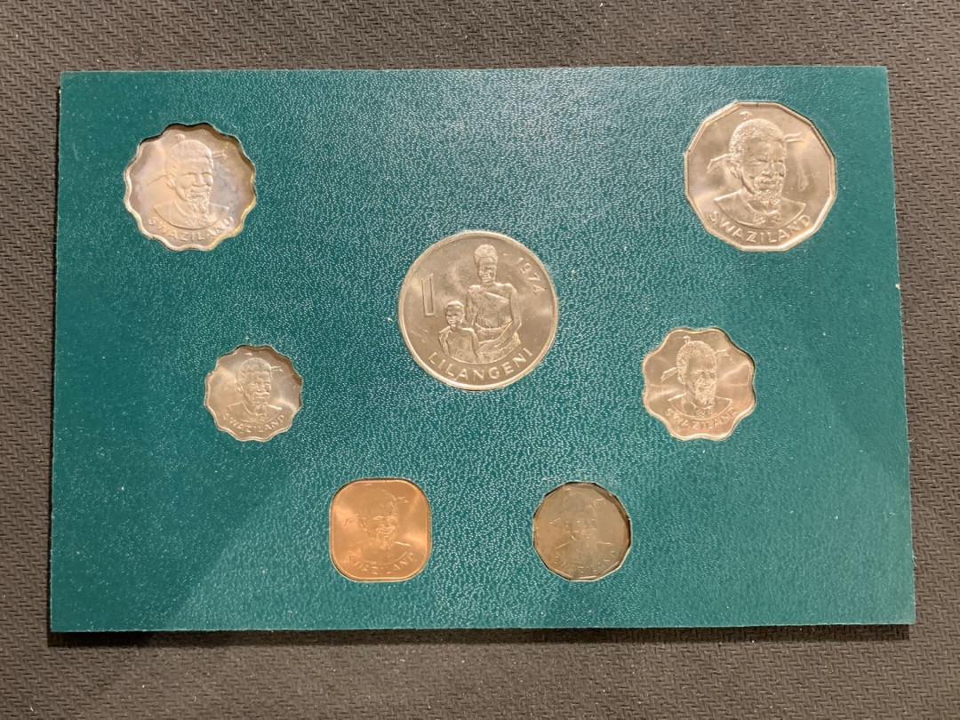 紫瑗钱币—微拍第七期   斯威士兰 1974年 1分—1兰特 男国王 7枚套