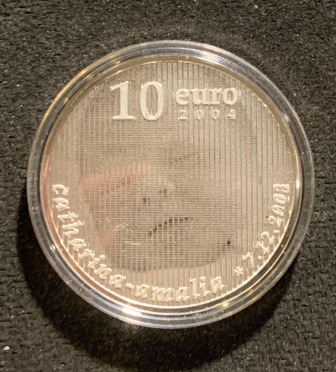 紫瑗钱币—微拍第七期   荷兰 2004年 阿玛利娅公主 10欧元 17.8克 0.925银 获奖币