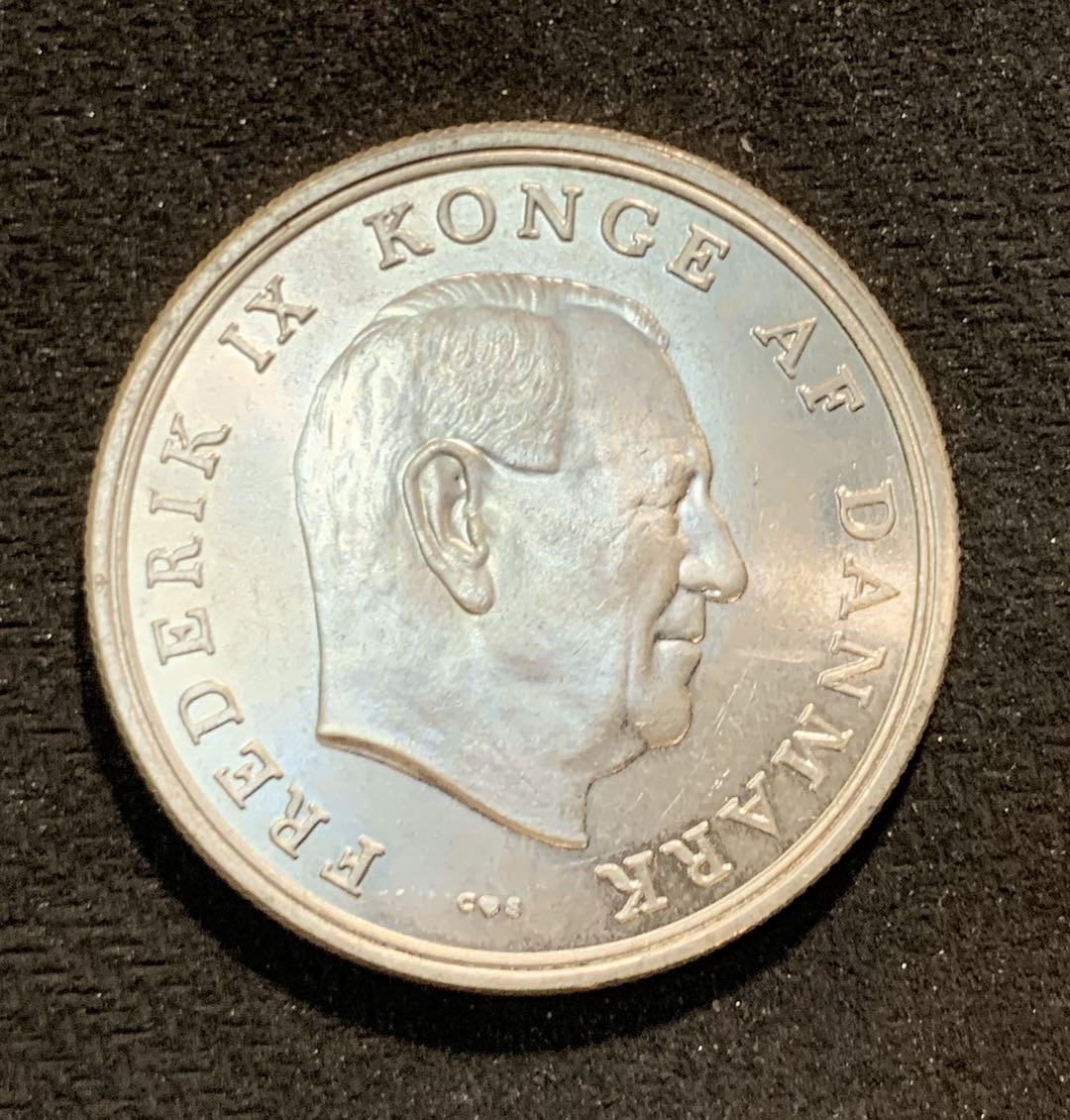 紫瑗钱币—微拍第七期   丹麦 1964年 安妮公主 5克朗 17克 0.8银