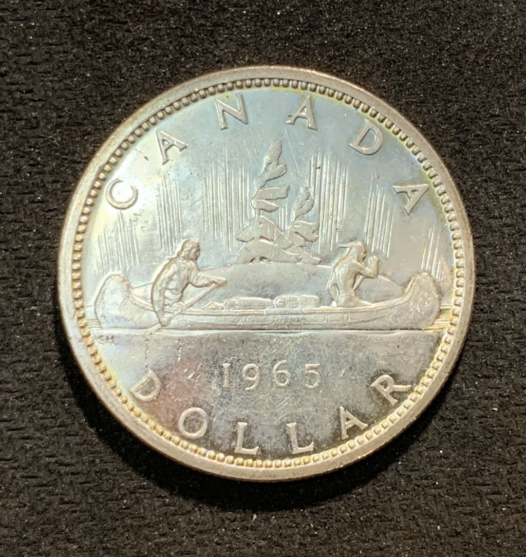 紫瑗钱币—微拍第七期   加拿大 1965年 1元 23.5克 0.8银