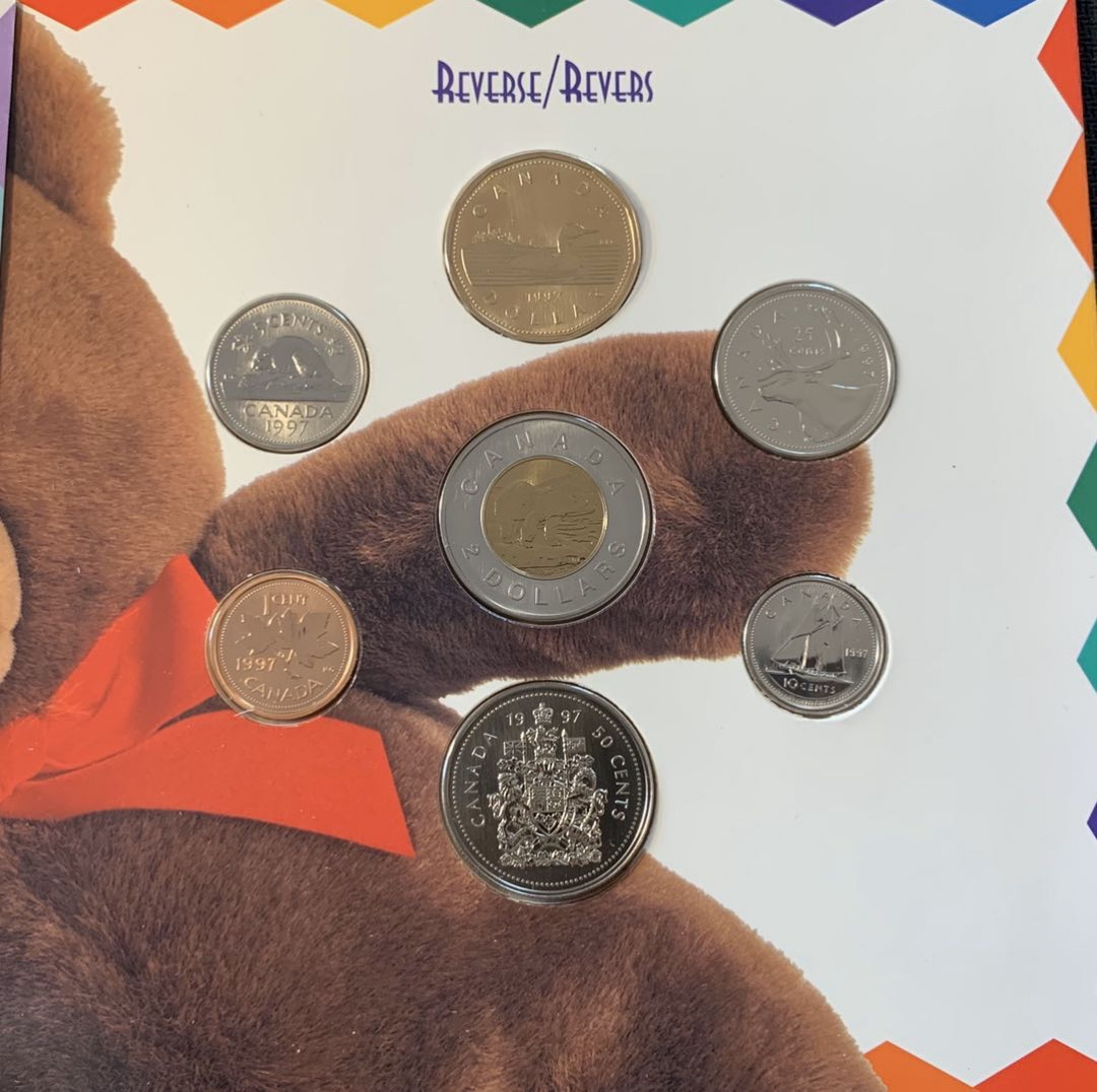 紫瑗钱币—微拍第九期  加拿大 1997年 生日纪念 7枚套 原厂卡