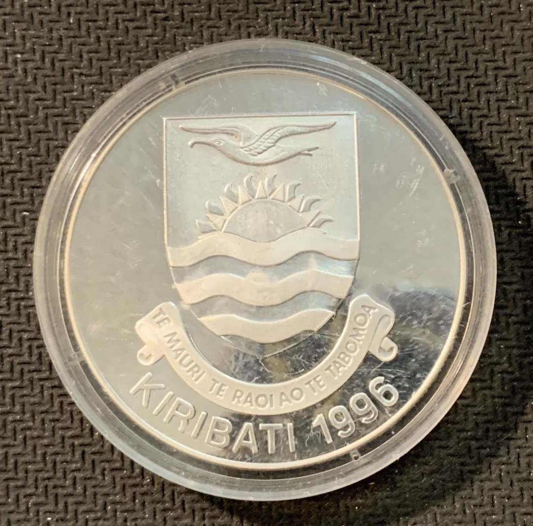 紫瑗钱币—微拍第11期  中外现代银币场 基里巴斯 1996年 悉尼奥运会 跳水 5元 31.47克 0.925银 精制